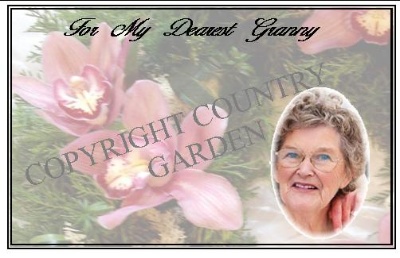 Personalised memorial card example PMC13